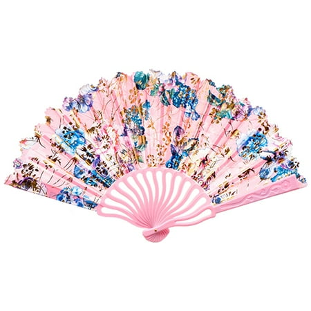 Asst Fashions - New 377391 Hand Fan W / Shiny Flower Desgn Asst Clr (12-Pack) Fashion Accessories Cheap Wholesale Discount Bulk Accessories. Fashion Accessories