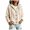 Beige-8OPJd-Beige, variant on Winter Fleece Jackets for Women Hooded Button Front Side Pocket Long Sleeve Jackets with Pockets