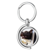 thumbnail image 1 of Perro negro animal foto foto Rotating keychain Metal Keyring Holder, 1 of 2