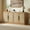 Rattan 4 Door-Caramel, variant on 63" Sideboard Buffet Cabinet with Storage, Modern 4-Door Buffet Table with Curved wave Design, Large Coffee Bar Cabinet for Dining Room, TV Stand,Kitchen, Entryway, Oak