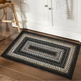 thumbnail image 3 of RONSHIN Area Rugs Washable Carpets 2*3 Small Entryway Rug Braided Printed Doormat Washable Boho Door Mat Farmhouse Rustic Geometric Rug for Laundry Kitchen,Black black 2*3ft A, 3 of 7