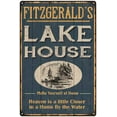 thumbnail image 1 of FITZGERALD'S Lake House Blue Cabin Home Decor Gift 8x12 Metal 108120038390, 1 of 1