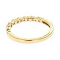 thumbnail image 2 of Luxurman Ring 14K Emerald & Round Natural Diamond Women Wedding Band (Yellow Gold Size 4.5), 2 of 3