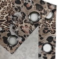 thumbnail image 4 of Ambesonne Leopard Print Grommet Curtain, Exotic Wild Cat Skin, 50"x60", Pastel Brown and Pale Grey, 4 of 5