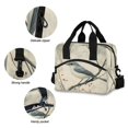 thumbnail image 5 of Lunch Bag Portable Crossbody Meal Bag Cooler Bag Insulated Lunch Bag Food Bag Handheld & Crossbody Design Blue Painting Bird, 5 of 6