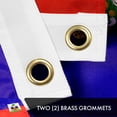 thumbnail image 3 of G128 Haiti Haitian Flag 3x5 Ft 2-Pack Double Sided Embroidered 210D Indoor/Outdoor, Brass Grommets, Heavy Duty Polyester, 3 of 8