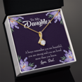 thumbnail image 4 of To My Daughter Dad's Beautiful Daughter Alluring Ribbon Necklace Message Card, 4 of 7