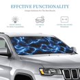 Noewx Blue Lightning Windshield Sun Shade Car Front Window Sunshade