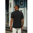 thumbnail image 4 of COOFANDY Mens Mock Turtleneck T-Shirts Short Sleeve Solid Color Basic Slim Fit Pullover Tees, 4 of 5