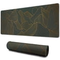 thumbnail image 1 of "Transform Your Workstation: Large, Waterproof Desk Mat with Non-Slip Rubber Base. Durable Seamed Edges. Perfect as Keyboard and Computer Mat, XL Black Mousepad - 31.5x11.8 inch.", 1 of 7