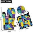 thumbnail image 6 of Modern Art Geometric Kitchen Oven Mitt and Pot Holder Sets 4 Pcs for Baking, Cooking and Grilling, Heat Resistant Up To 392 °F, 6 of 7