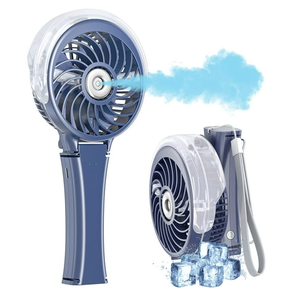 Ventilador nebulizador HandFan 2024 portátil recargable de 34 ml, color azul real