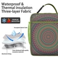 thumbnail image 4 of Mandala Psychedelic Insulated Lunch Bag – Waterproof Thermal Bento Box Tote for Travel, Camping, Office, Soft Cooler Meal Bag, 4 of 6