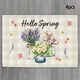 thumbnail image 4 of Corredor de escritorio Perfecl de mesa Patrón floral Reutilizable Colección de mesa Decoración navideña Primavera Arpillera Caminos de mesa para Semana Santa Campin 4 piezas, 4 of 6