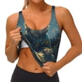 thumbnail image 3 of Balery Starry Sky Meditating Lion Sujetadores deportivos con espalda cruzada para mujer, acolchados, sin costuras, de alto impacto, ideales para yoga, gimnasio, entrenamiento y fitness.-Medium, 3 of 8