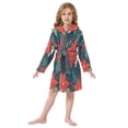 thumbnail image 6 of FORMRS Niños Bathrobe Unisex Hooded Robe Soft Plush Pajamas Sleepwear, Size 7-9T, Christmas Berries, 6 of 7