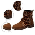 thumbnail image 6 of Women's Ankle Boots - Oversized Square Toe Suede Short Work Boots with Side Zipper and Round Toe, 6 of 9
