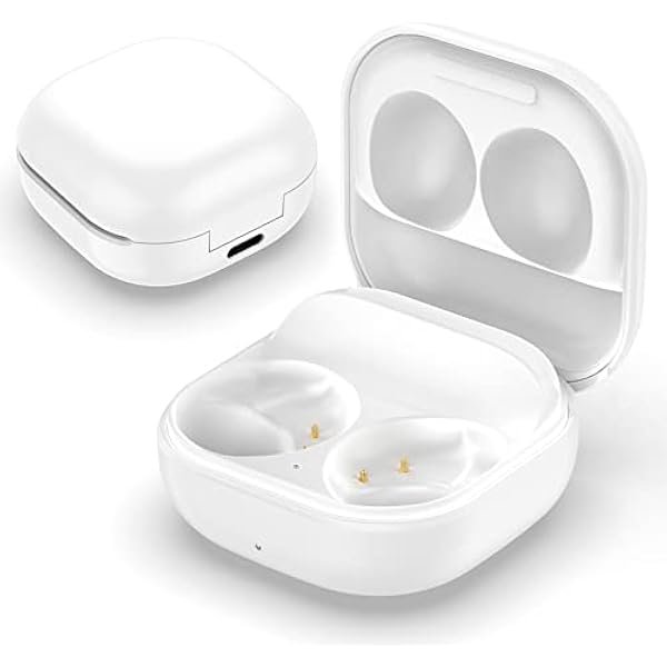 wonima11 Wired Charging Case Compatible with Samsung Galaxy Buds 2(SM-R177), Replacement Charger Case Dock Station for Galaxy Buds 2 Bluetooth Earbuds (White)