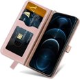 thumbnail image 4 of Compatible with iPhone 13 Mini Wallet Case Women Leather Flip with Wrist Strap Kickstand Magnetic Shockproof with Card Holder Protective Case for iPhone 13 Mini 5.4 inch Life Tree Rose Gold, 4 of 14