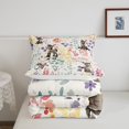 thumbnail image 5 of Kawaii Donkey Bedding Set King Size,Farmhouse Donkey Flower Comforter Set,Cute Watercolor Floral Quilt Bed Set Rustic Farm Animal Down Comforter with 2 Pillowcases, 5 of 7