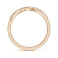 thumbnail image 2 of ANGARA Natural Diamond Swirl Bypass Ring in 14K Rose Gold for Women (Size-1.65mm | Color-I-J | Clarity-I1-I2) | April Birthstone, Birthday, Anniversary, Jewelry Gift for Women | Natural Diamond Ring, 2 of 9