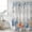 Light Blue Grey, variant on Orange Blue Starfish Coastal Shower Curtain, Waterproof Shower Curtains for Bathroom, Summer Beach Eucalyptus Vintage Washable Fabric Bathtub Curtain Set Bath Decor with 12 Hooks Standard 72"x72"