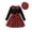 Black A, variant on Edvintorg Girls Winter Outfits Christmas Gift Fashion Plaid Printing Long Sleeve Bowknot Dress and Hat School Outfit Two-Piece Set 3-7 Years Kids Clothes Girls