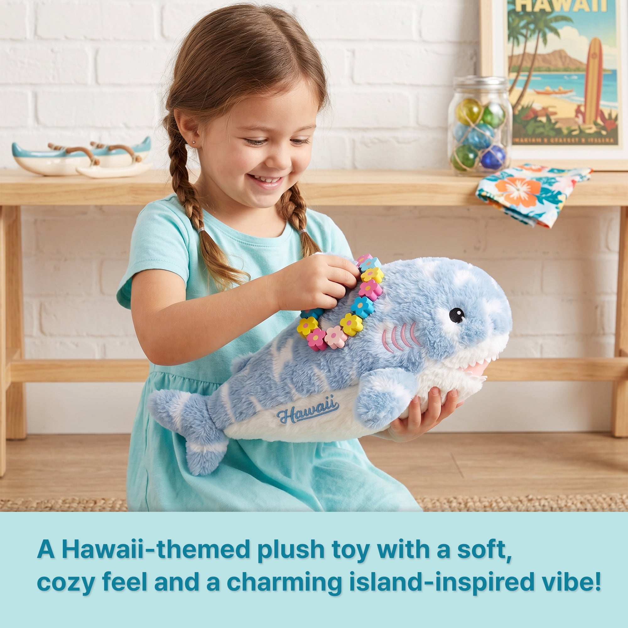 Island Crew Hawaii Whale Shark Plush Toy
