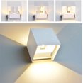 thumbnail image 2 of 12W Modern LED Wall Light/Outdoor Wall Sconce, Waterproof Adjustable Beam Angle, Aluminum Alloy Housing, (White-3000K), 2 of 5