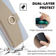 thumbnail image 4 of Phone Case for Motorola Moto G 5G 2022 Zipper Wallet Cover with Make-up Mirror, Flip Cover PU Leather Ring Card Holder Kickstand Crossbody Strap Chain Cell Phone Case Cover, Blue, 4 of 6
