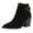 Black, variant on PEASKJP Women's Chelsea Boots Lug Sole Chunky Heel Slip on Chelsea Ankle Booties, Brown 37