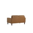 thumbnail image 2 of Porter Designs Soria Top-Grain Leather Loveseat - Brown, 2 of 4