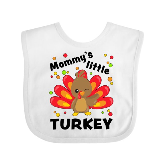 Inktastic Mommy's Little Turkey Boys or Girls Baby Bib