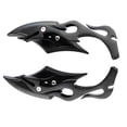 thumbnail image 3 of LOVIVER Universal Motorcycle Flame Hand Rearview Side Mirrors 8MM 10MM for , Black, 3 of 8