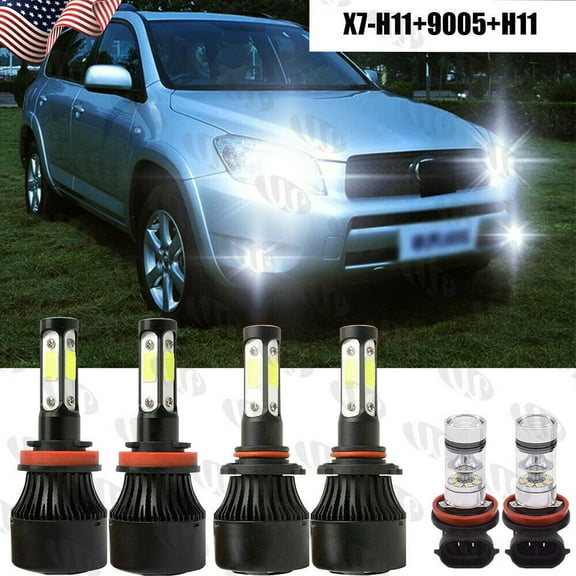 For Ford Fusion 2006-2016 8000K LED X7 Headlights High/Low Beam Fog Light Bulbs