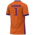 thumbnail image 3 of Unisex GameDay Greats #1 Orange Clemson Tigers Lightweight Collegiate Soccer Fashion Jersey, 3 of 4