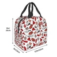 thumbnail image 2 of Naloa Red Food Print Lunch Box for Women Men,Insulated Lunch Bag,Lunchbox,Thermal Leakproof Cooler,Reusable Lunch Tote Bag for Work School Travel Picnic, 2 of 7