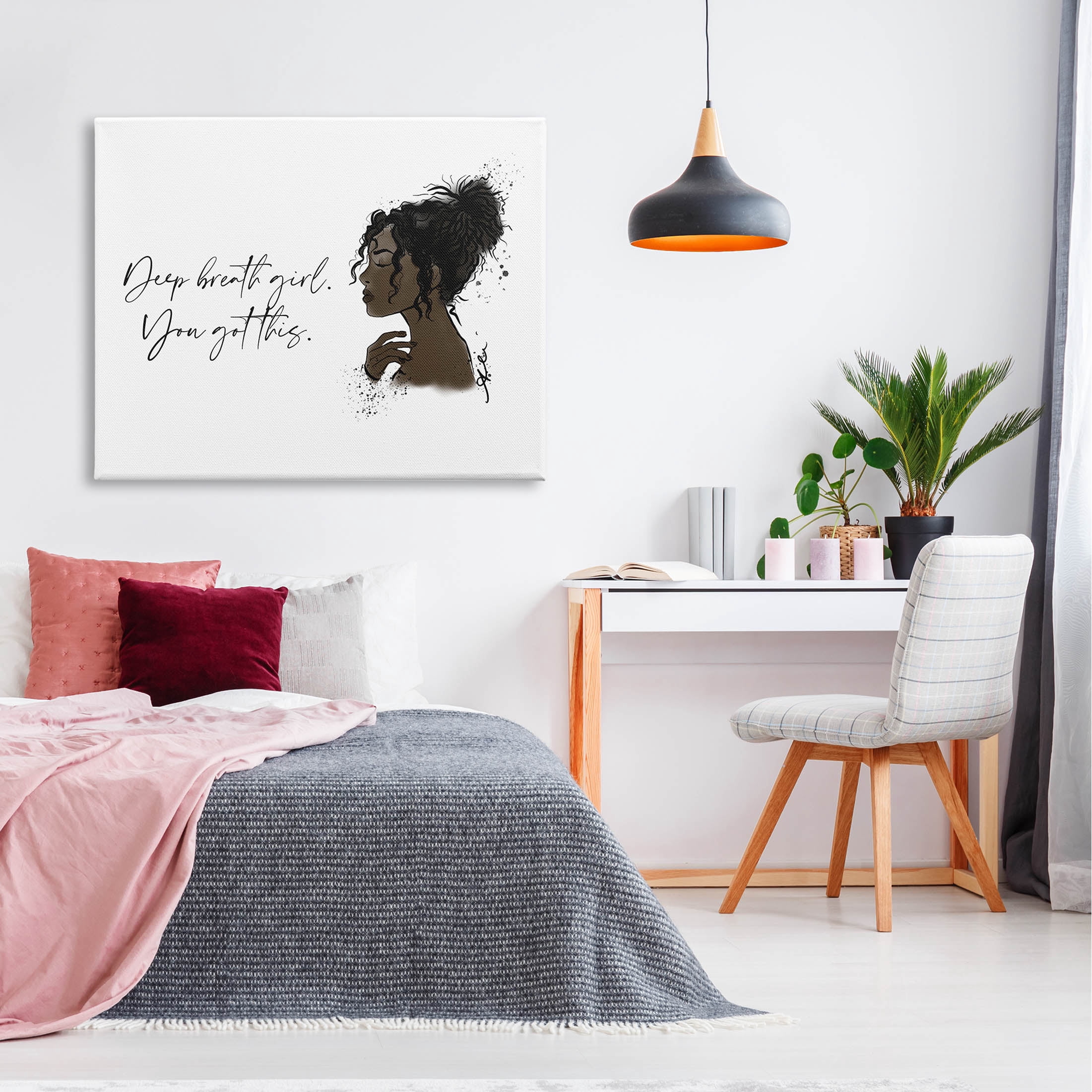Stupell Industries You Got This Girl Portrait Graphic Art Gallery Wrapped Canvas Print Wall Art, Design by Alison Petrie