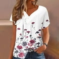 thumbnail image 5 of My Orders Lightweight Tops & Blouses Plus Size Blouses for Women V Neck Yoga Tops Women Long Length Summer Tops With Short Sleeves for Women Over 50 Warehouse Today Shipping, 5 of 6