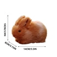 thumbnail image 3 of Luoshdecor Flocked Bunny Easter Decorations,Artificial Brown Moss Rabbit Sculpture Easter Decoration Party Gifts Table Graden Home Decoration, 3 of 9