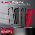 thumbnail image 3 of Funda para teléfono móvil Grifobes iPhone 14 Pro de 6.1 pulgadas, roja y negra, 3 of 7