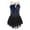 Navy Blue, variant on TSSOE Girls Sleeveless Mesh Splice Ice Figure Skating Dress Ballet Gymnastic Dancewear Competition Costume Burgundy 6