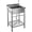 24x20in, variant on 39x20in Stainless Steel Utility Sink Freestanding Single Bowl with Hot and Cold Faucet Integrated Storage Rack Commercial Laundry Farmhouse Bathroom Kitchen
