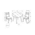 thumbnail image 6 of Modern 3-Piece Dining Set, Drop Leaf Feature, Black Metal Design / Useful in Compact Spaces, 6 of 6