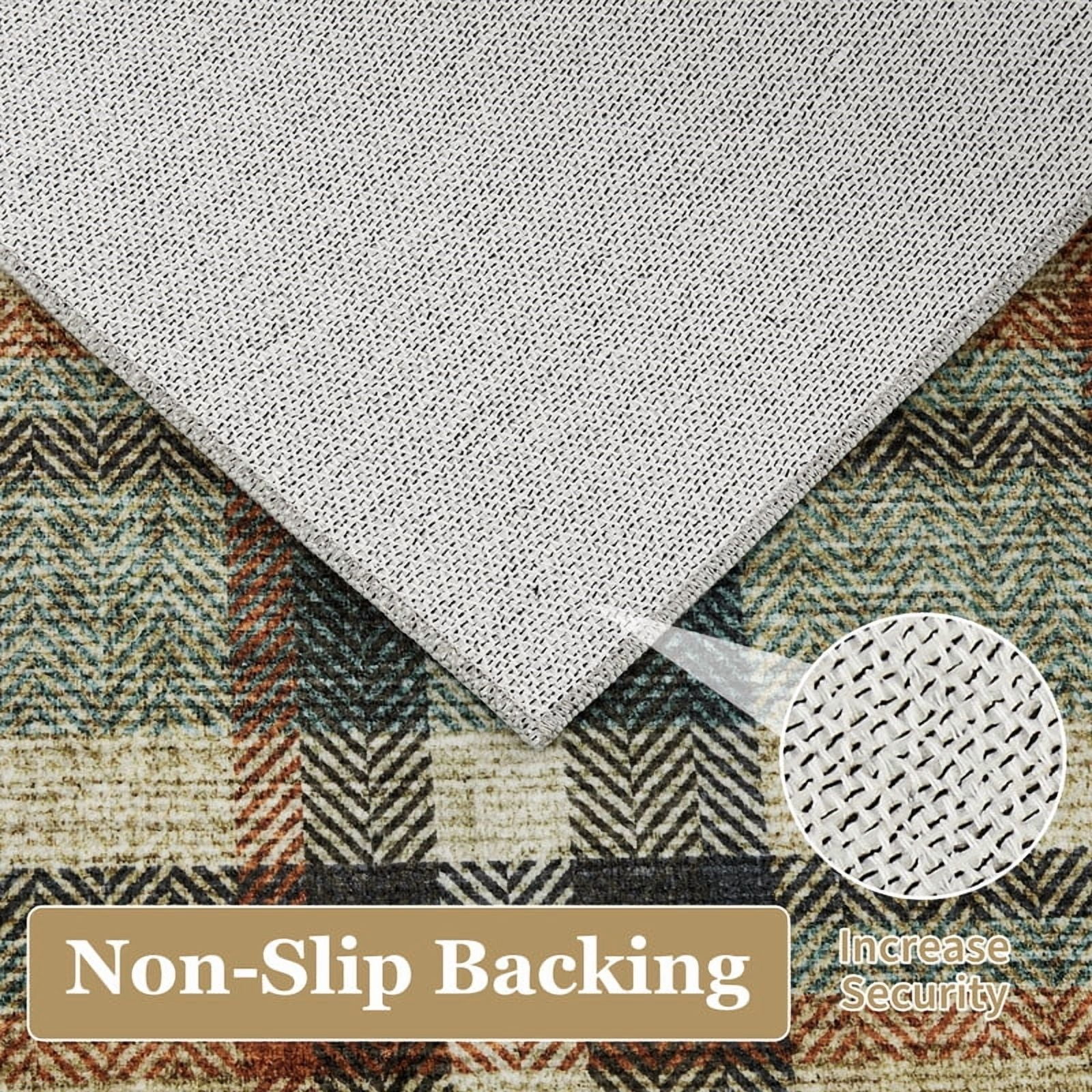 8'x10' Modern Washable Area Rugs for Living Room Tartan Ultra Soft Rug for Bedroom Farmhouse Non Slip Throw Rugs for Home Office