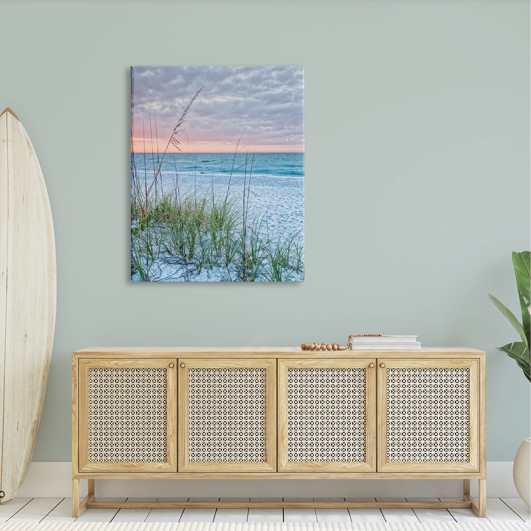 Stupell Industries Coastal Sea Grass Sprigs Beach Shore Photograph Gallery Wrapped Canvas Print Wall Art, Design by Mary Lou Photography