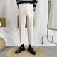 thumbnail image 3 of 9 Pantalones de traje negros recortados para hombre, pantalones de verano para hombre, ajustados, baratos, chinos, finos, informales, formales, elegantes, 2024, 3 of 5