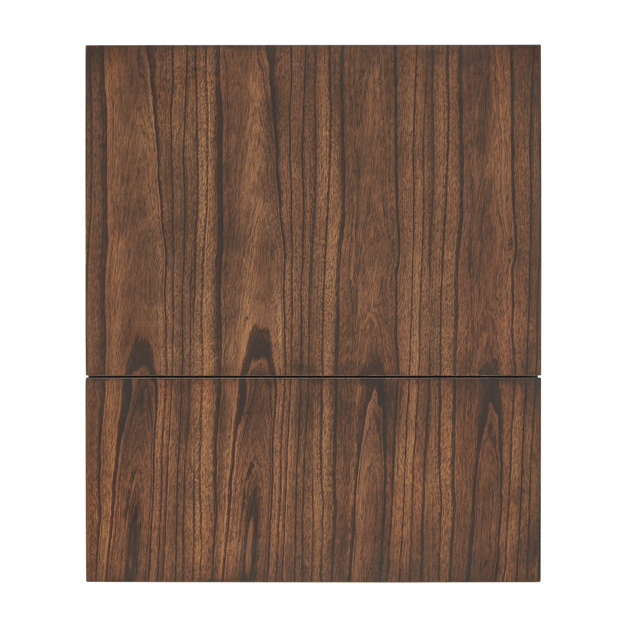 Weston Home Niccola Wood Rectangular End Table with Built-In Outlets, Dark Cherry Finish