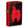 thumbnail image 3 of Zippo Flame Design Metallic Red Pocket Lighter, 3 of 10