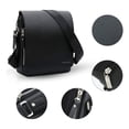thumbnail image 5 of Leathario men's crossbody bag Leather shoulder bag for men small messenger Satchel Sling Travel Pack Work Black-M, 5 of 6